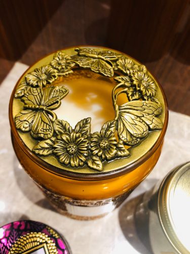 Butterfly Garden Candle Topper 8.2cm/3.22in + Gold-Tone Wire Candle Dipper photo review