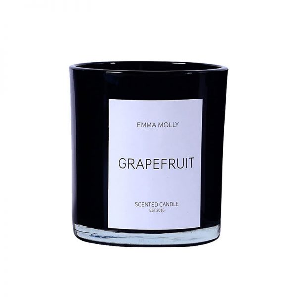 emma molly grapefruit scented candle black glass