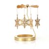 1snowfalke candle carousel gold tone 7cm2.75in