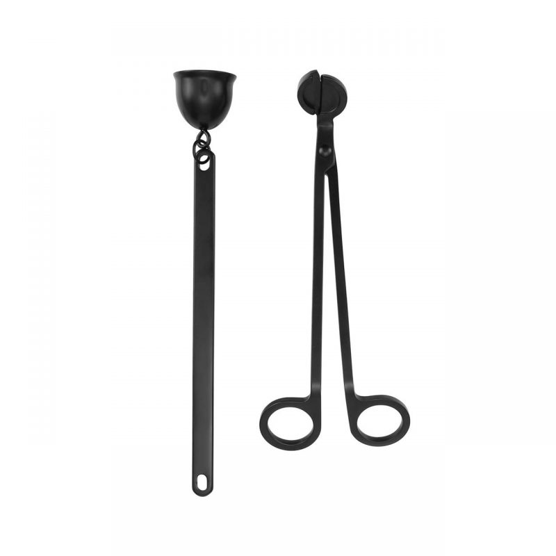 candle wick trimmer snuffer set black