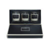 black petite glass scented candles gift set